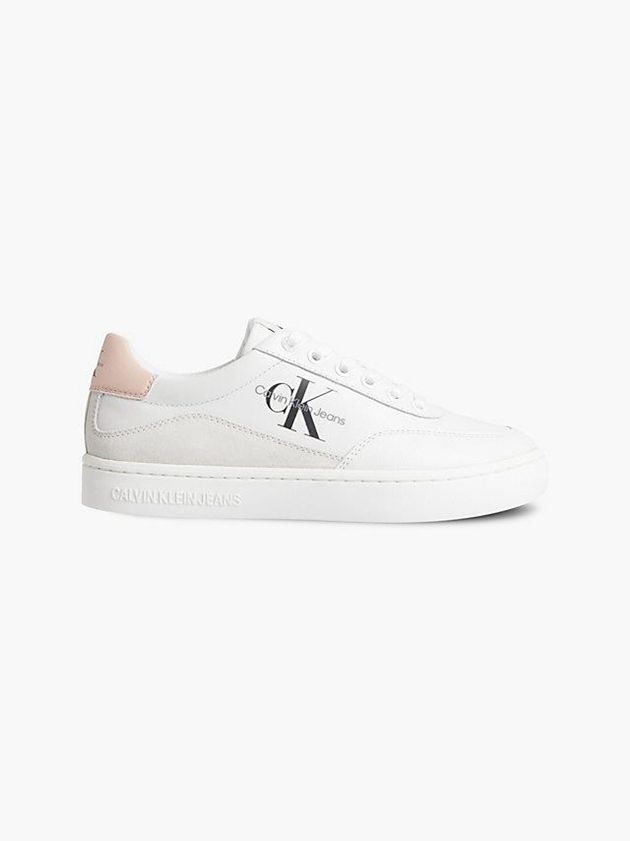 Calvin Klein USA Leather Womens Sneakers White 6103428-NW